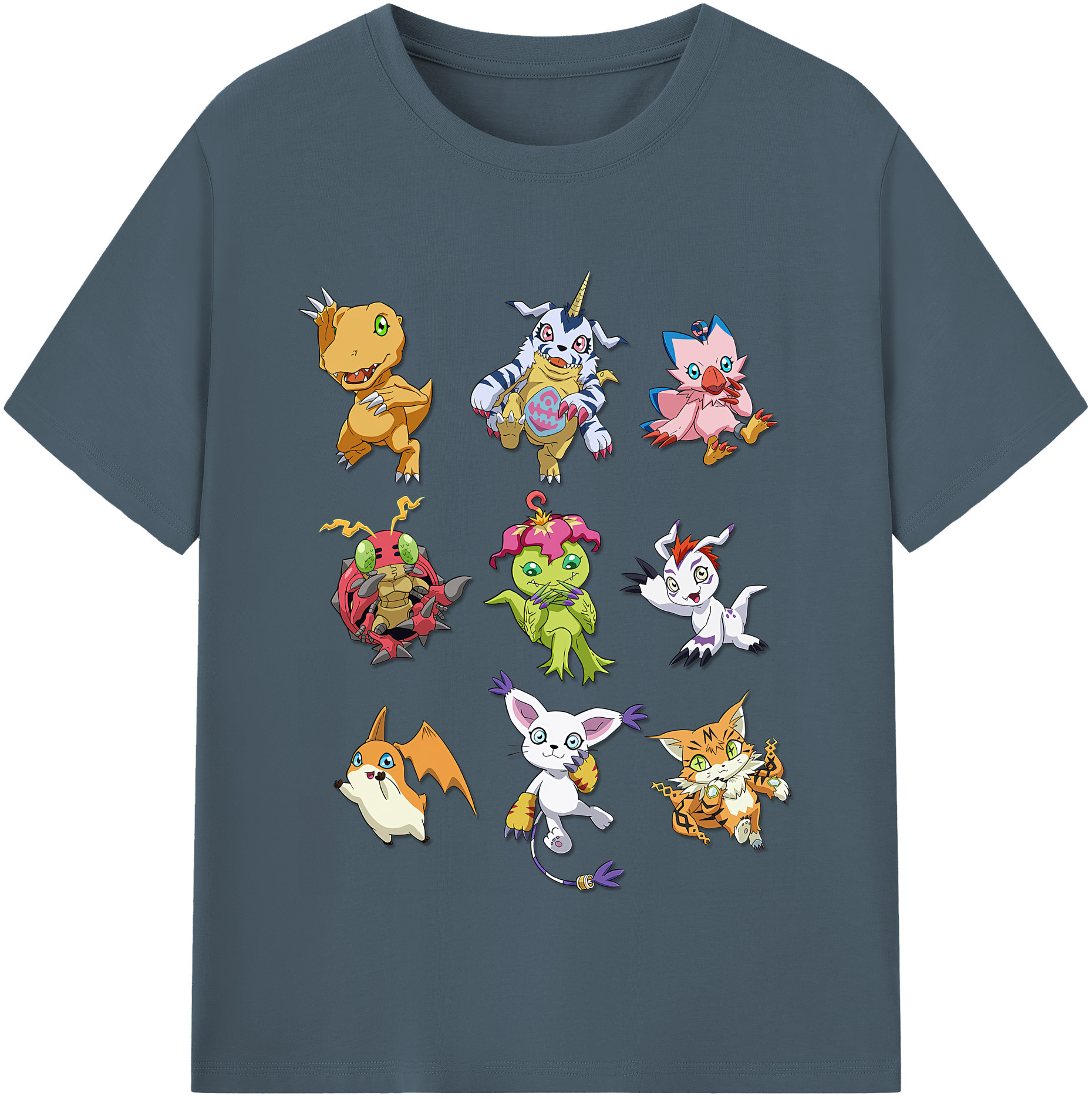 （画像用） Digimon デジタルモンスター/デジモン 綿100％半袖Tシャツ（フロントプリント）